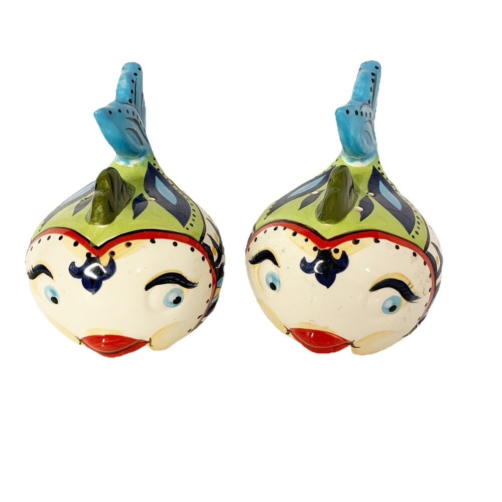 BOCCA Fish Salt & Pepper Shakers Tabletops Unlimited Espana Anthropomorphic